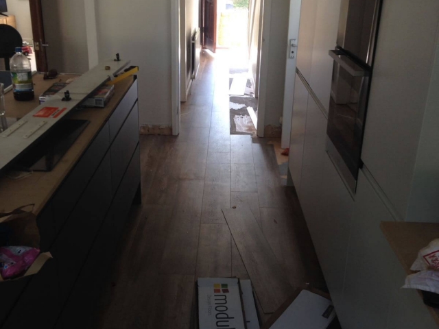 Moduleo Santa Cruze impress being installed by Cheadle Floors