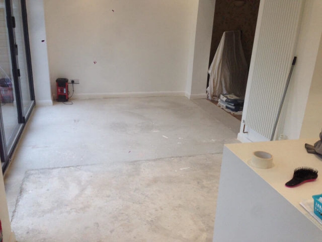Floor preparation for a new Karndean floor