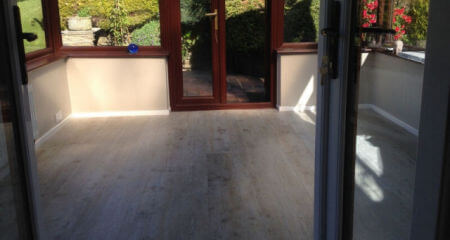New conservatory flooring in Mossley