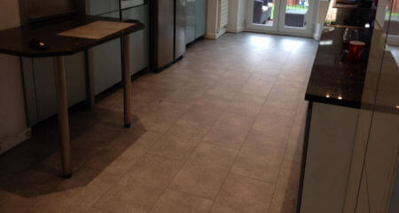 New kitchen floor installed in Bramhall