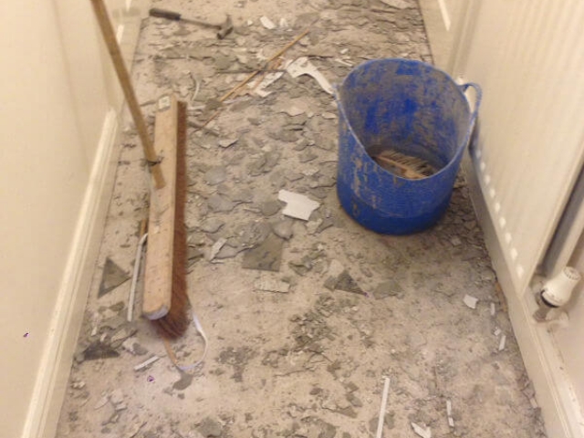 New Hallway Flooring being installed