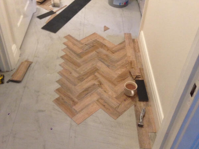 New Hallway Flooring being installed