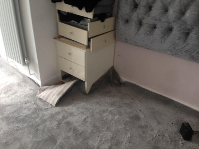 New bedroom carpet installed in Cheadle Hulme