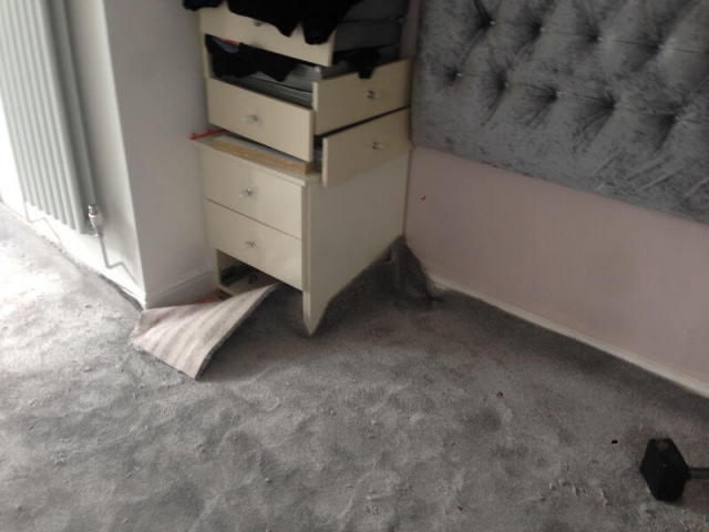 New bedroom carpet installed in Cheadle Hulme