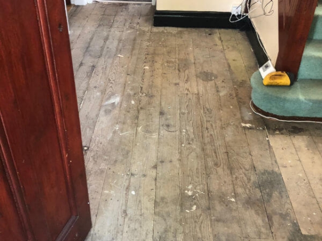 Old hallway flooring