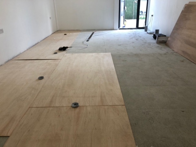 New commercial dog friendly floor being fitted