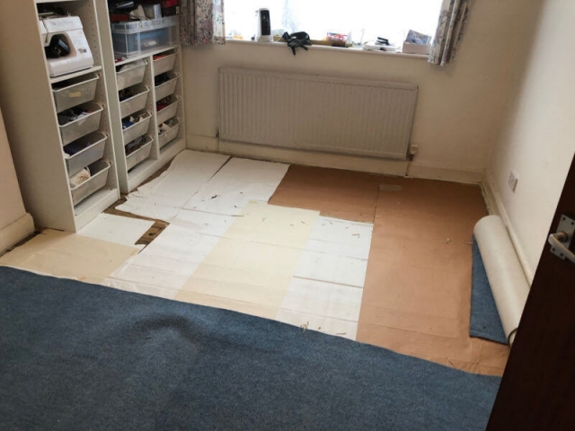 Old Flooring in Small Bedroom