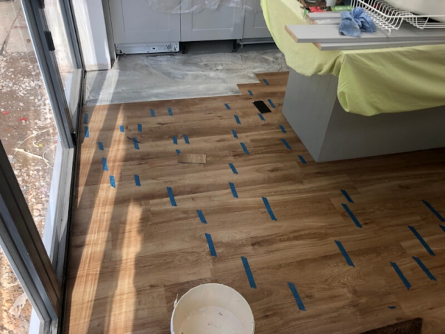 Karndean flooring being fitted in Stockport