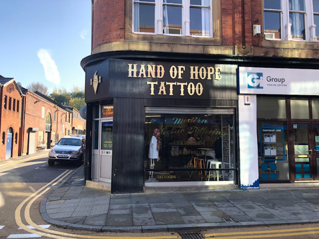 Hand of Hope tattoo shop in Stockport