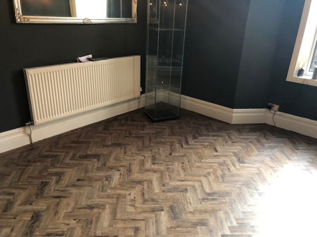 New parquet flooring in Chorlton