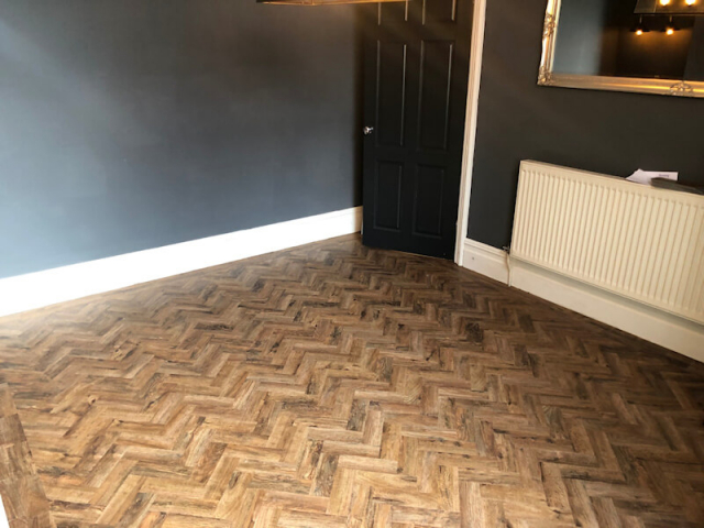 New parquet flooring in Chorlton