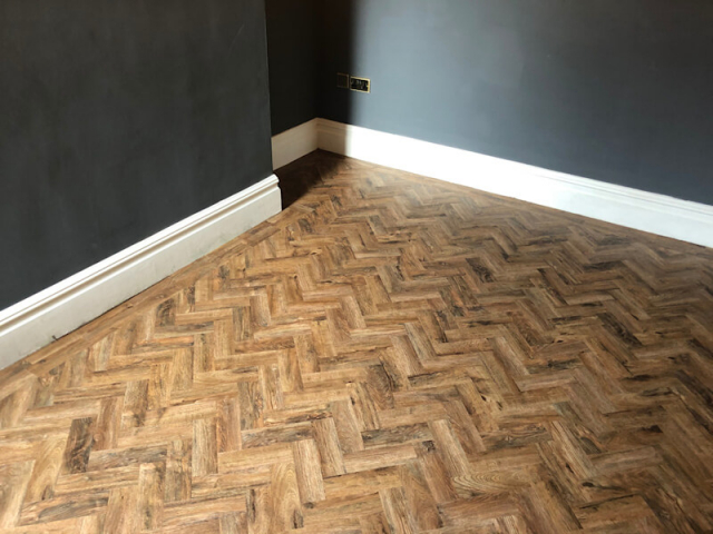 New parquet flooring in Chorlton