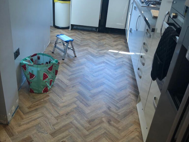 New luxury vinyl tile flooring
