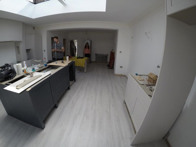 Luxury Vinyl Tiles Installed in a Newly Extended Kitchen and Diner
