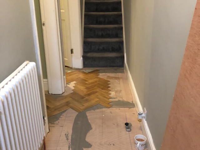 Karndean Art Select Blonde Oak Floor Being Fitted