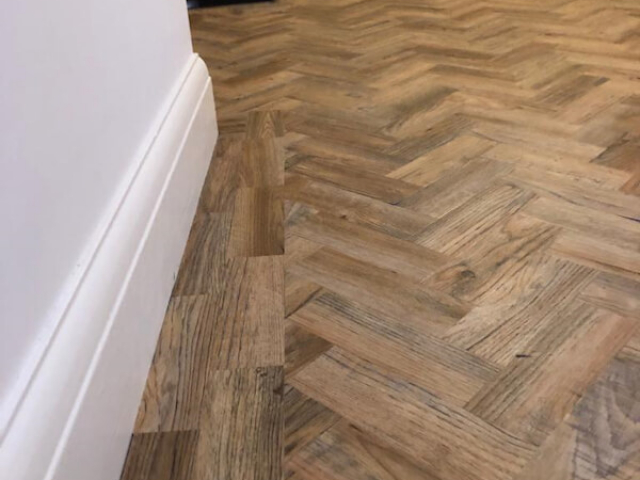 Polyflor Cambridge Parquet Installed