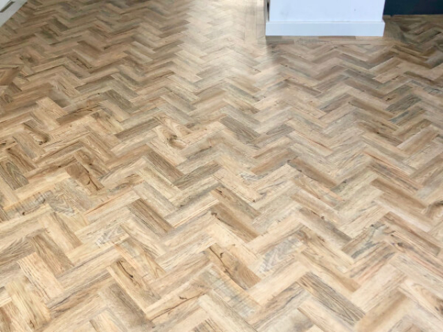 Camaro Cambridge oak parquet luxury vinyl tiles fitted