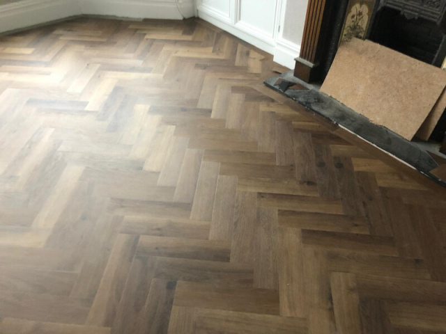 Invictus Highland Oak chocolate luxury vinyl tile fitted over under floor heating