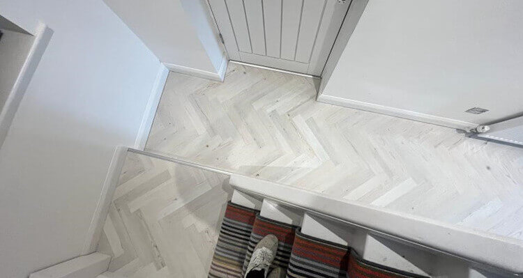 Karndean White Scandi Pine Herringbone