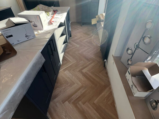 New Luxury Vinyl Tile Floor in Gatley