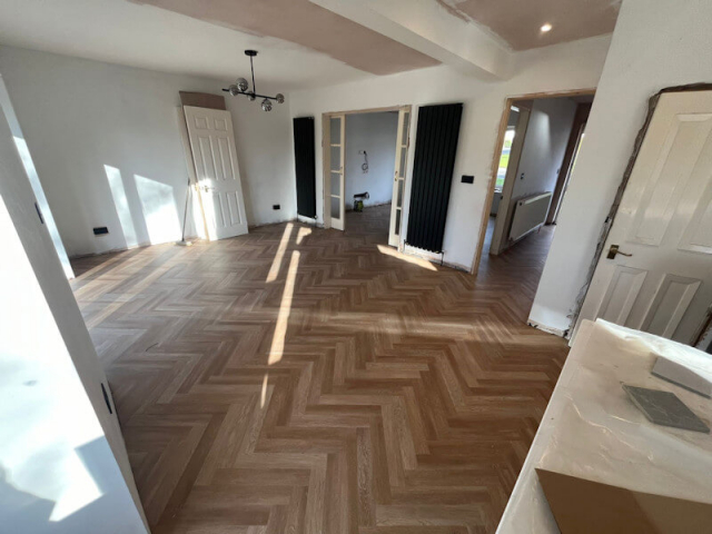 New Luxury Vinyl Tile Floor in Gatley