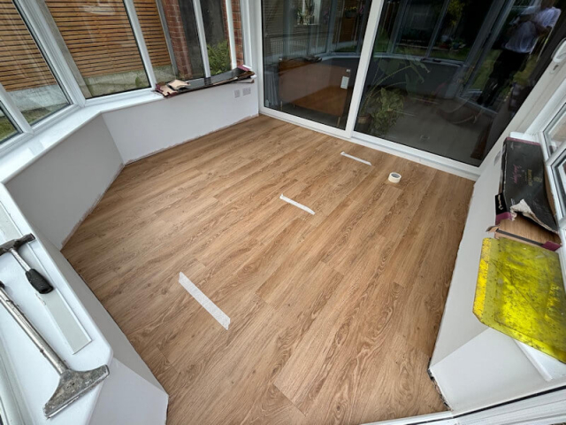 Luxury Vinyl Flooring in Stockport Fitted in a Conservatory